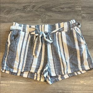 Angel Kiss Blue and White Striped Shorts